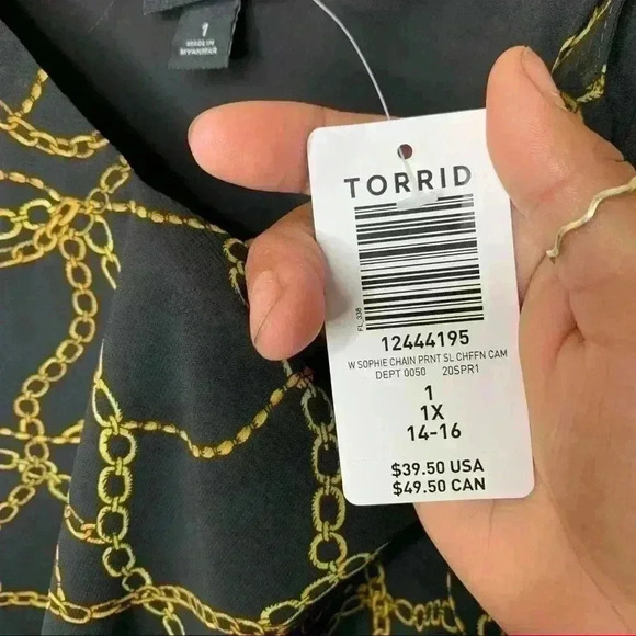 Torrid Sophie Chain Print Double Layer Swing Cami - Picture 4 of 5